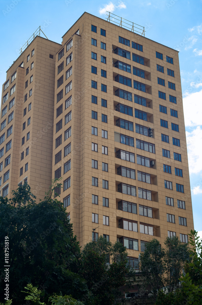 Modern apartment building in Donetsk