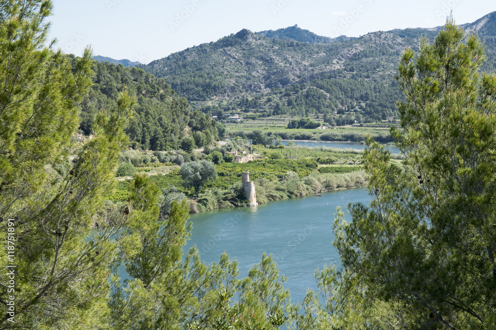Landscape by the river ebro