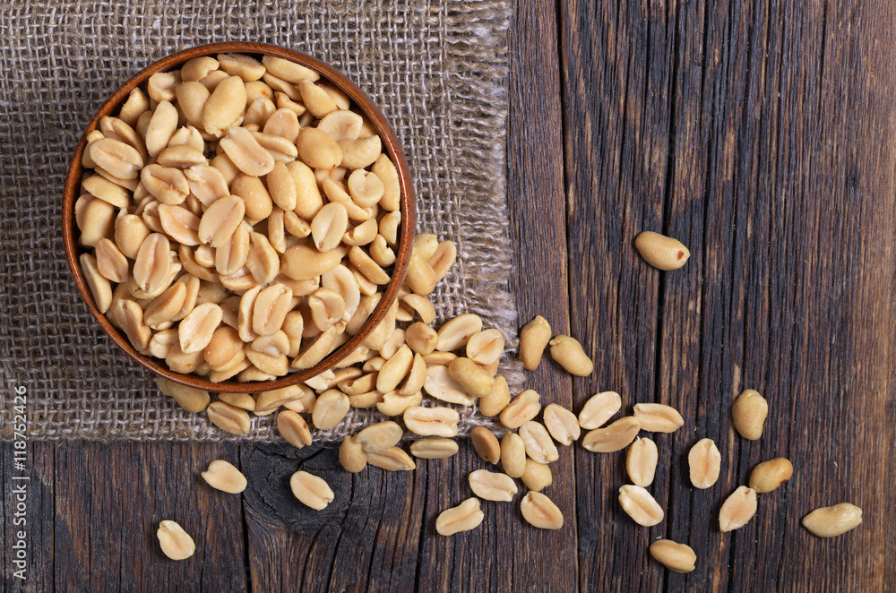 Halves of roasted peanuts Halves of roasted peanuts