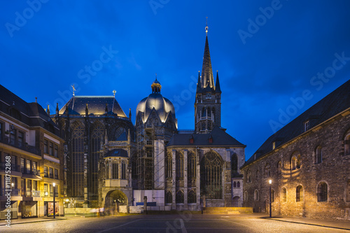 Aachen Cathedral At Night