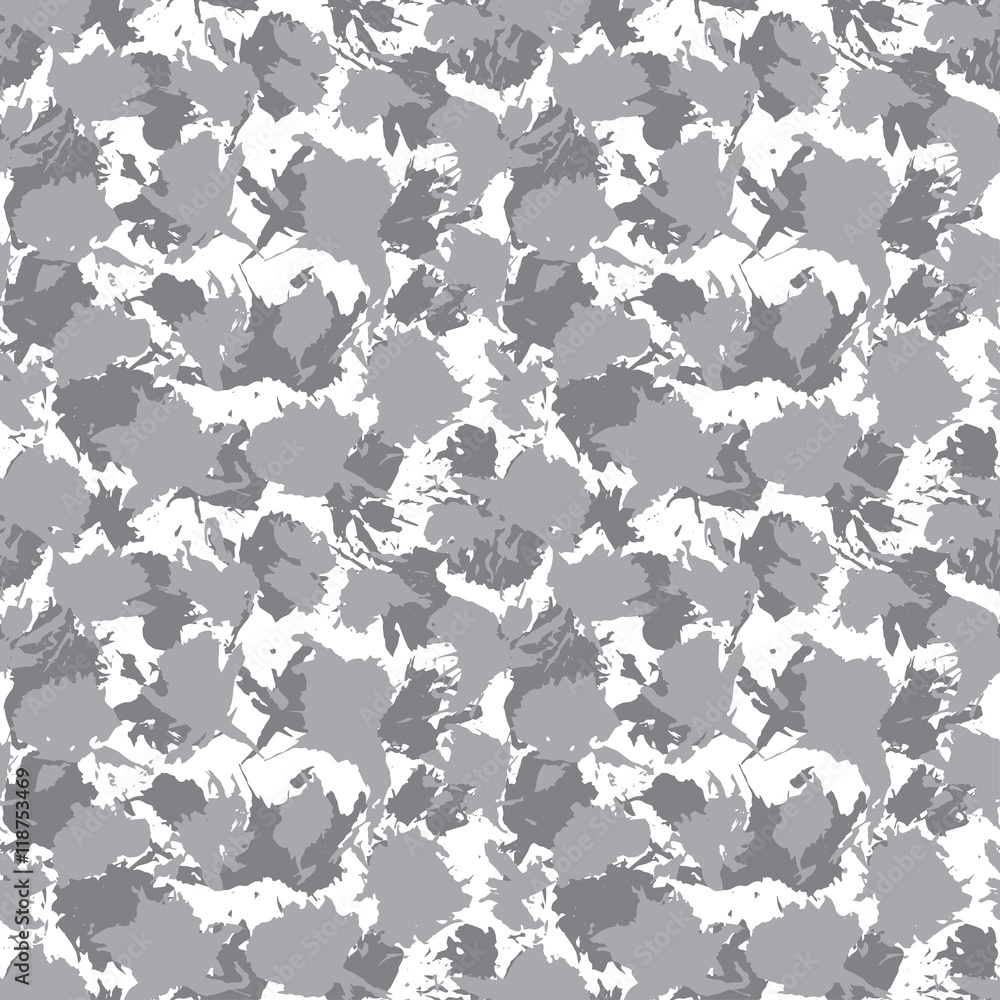 Hand drawn seamless pattern with ink prints