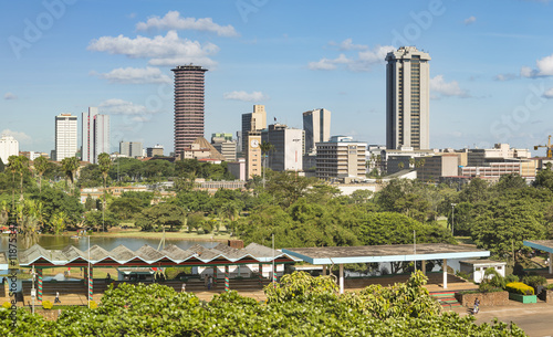 Nairobi Skyline And Uhuru Park, Kenya