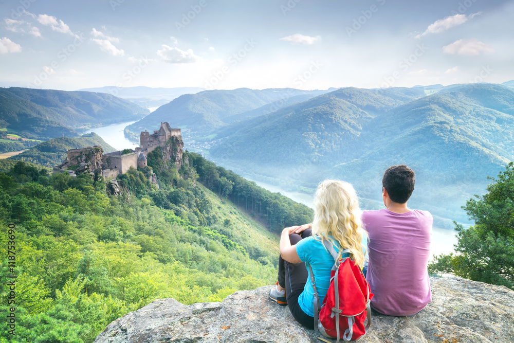 Naklejka premium Burgruine Aggstein an der Donau - Wachau 