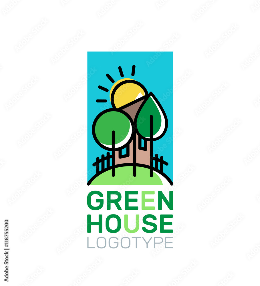green house logo emblem on white background