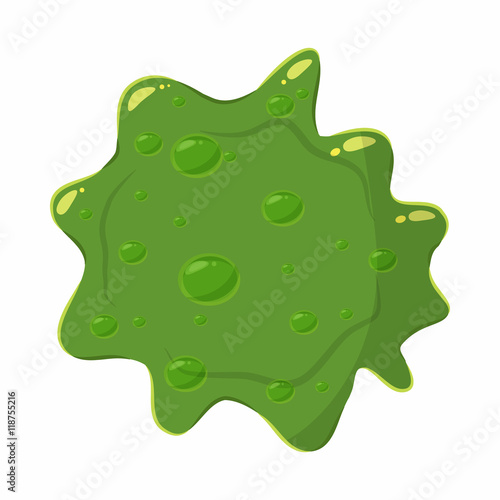Slime blot isolated on white background. Green slime blot vector illustration