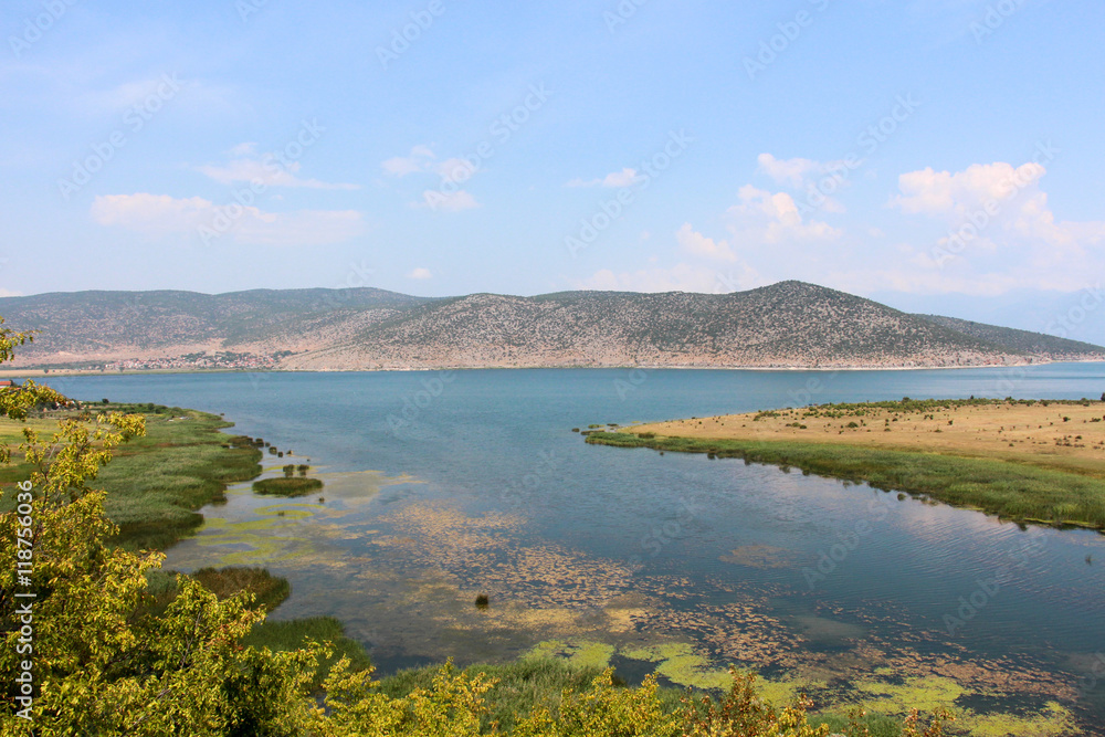 lake Prespa in Albania in summer