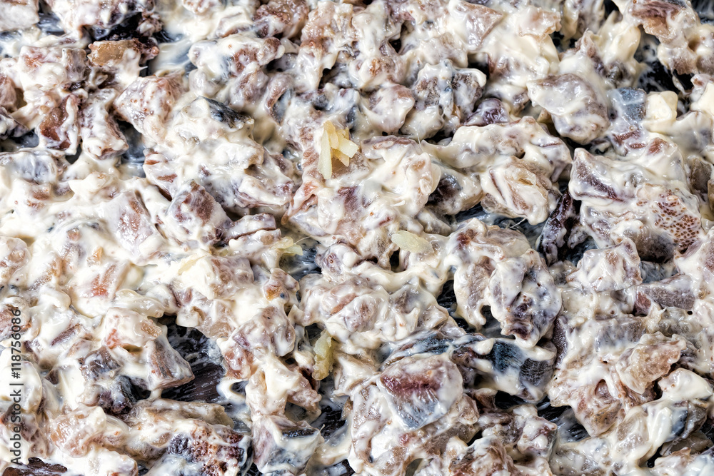 Herring mayonnaise with spices Herring mayonnaise with spices