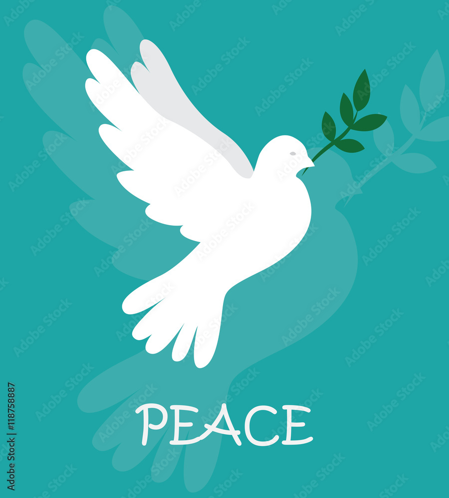 Obraz premium Vector of Peace day card for International peace day
