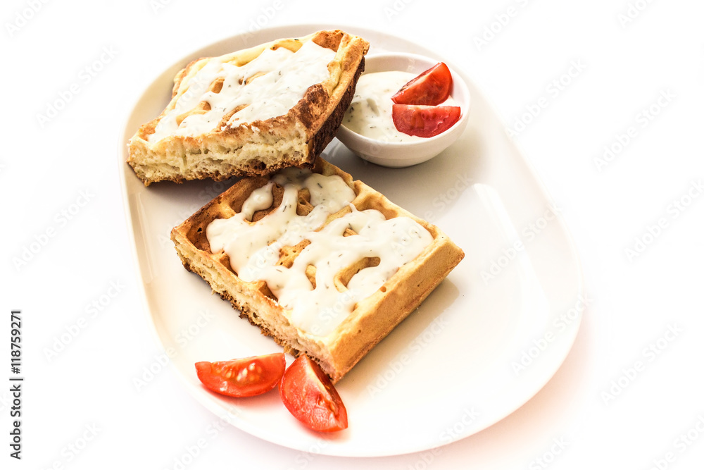 Appetizer with tomatoes and croutons Appetizer with tomatoes and croutons