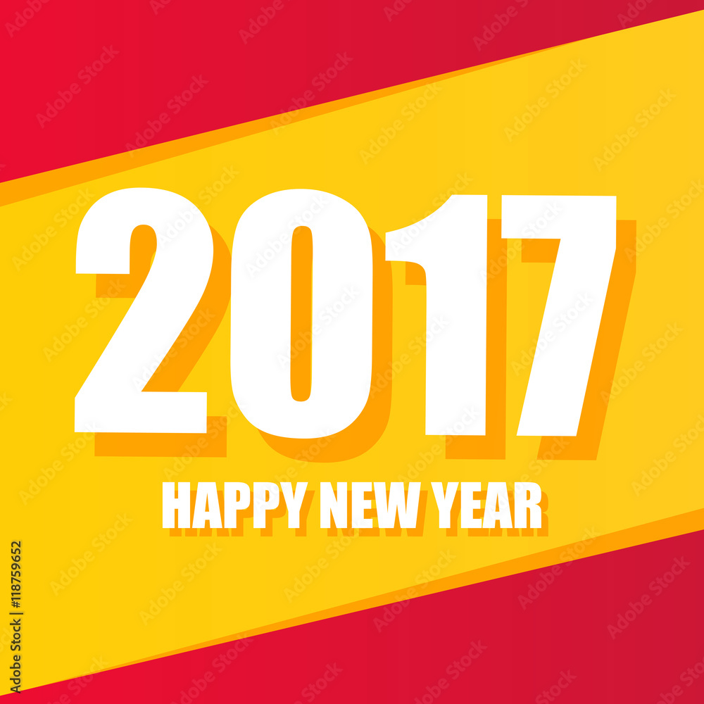 Happy new year 2017 Text Design Happy new year 2017 Text Design