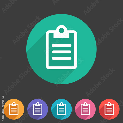 Clipboard checklist rules icon flat web sign symbol logo label