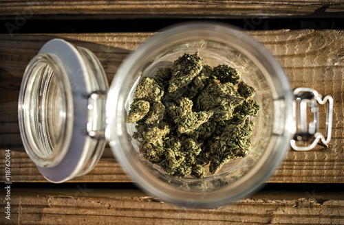 jar of marijuana