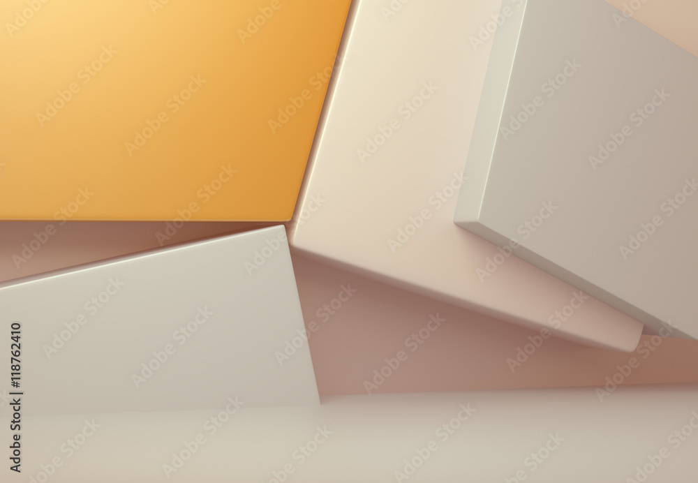 Geometric shapes abstract background. 3D illustration.Pastel colors. Geometric shapes abstract background. 3D illustration.Pastel colors.