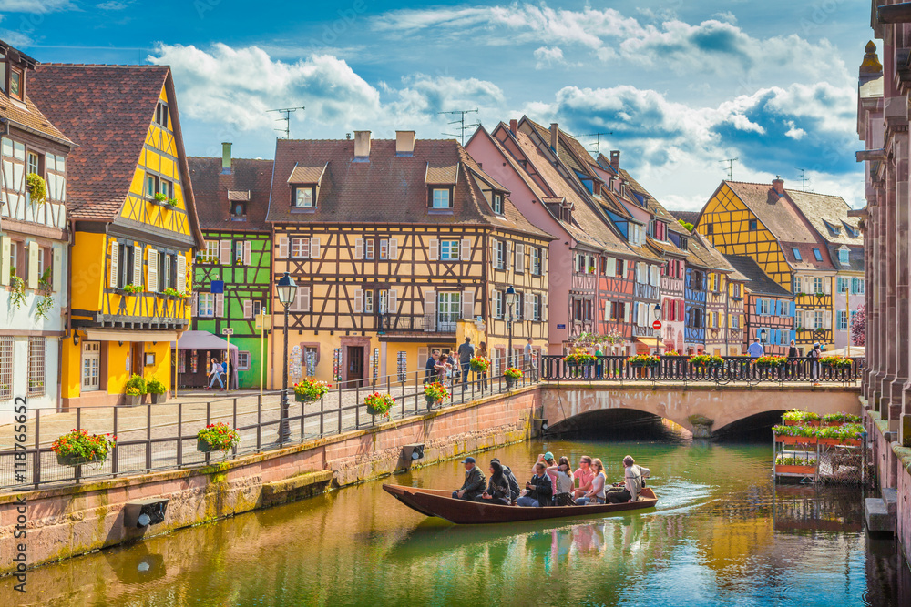Historic town of Colmar, Alsace, France - obrazy, fototapety, plakaty 