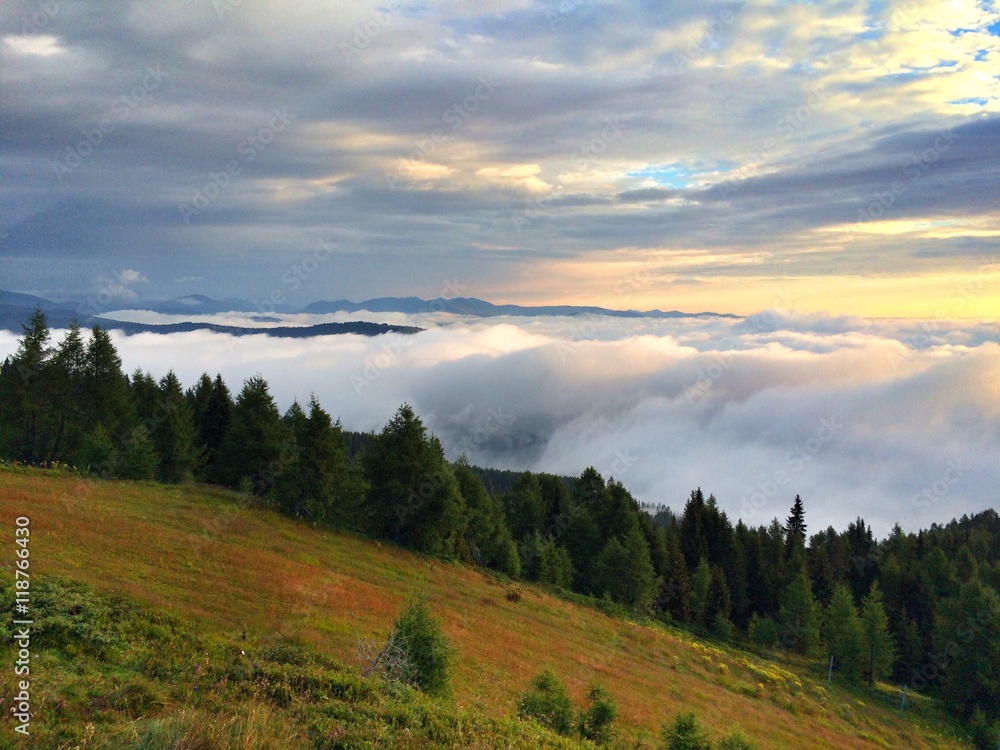 Inversion in the Alps in Austria