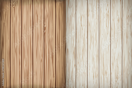 Two realistic wooden background. Vector