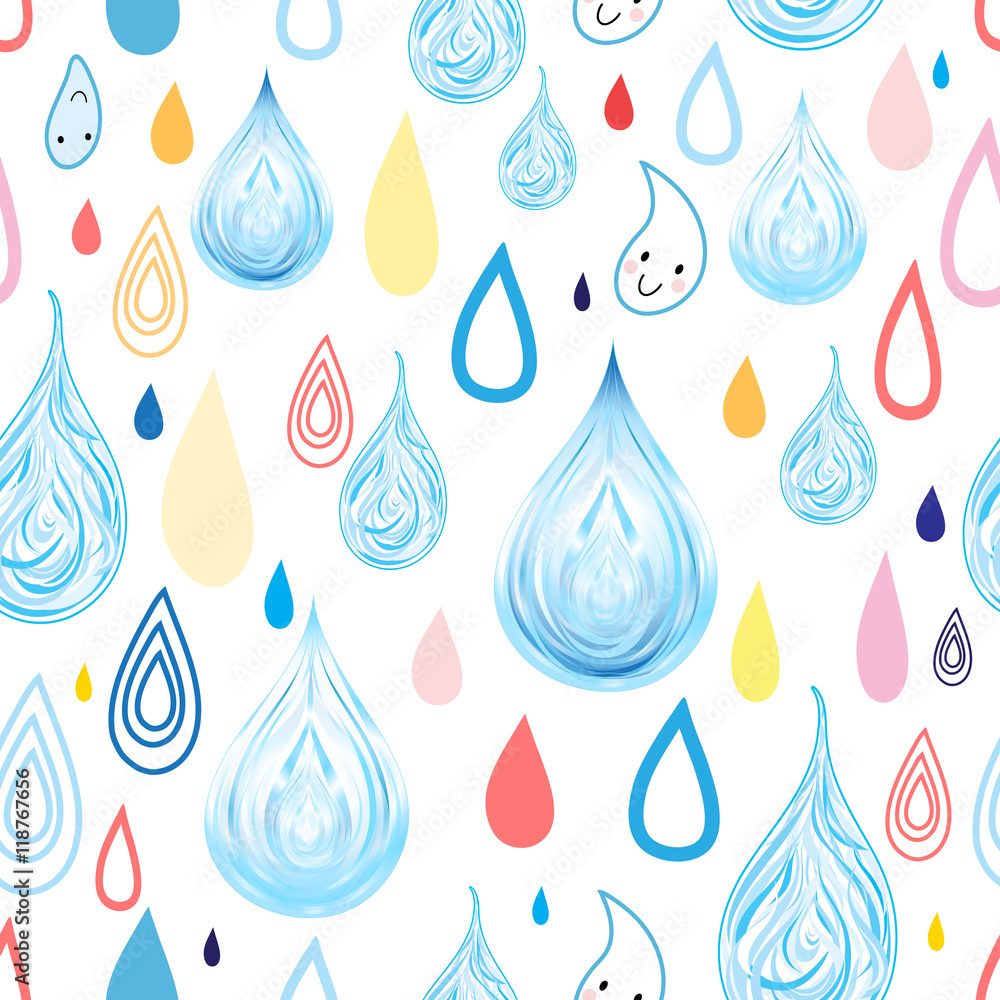Pattern of autumn rain drops Pattern of autumn rain drops