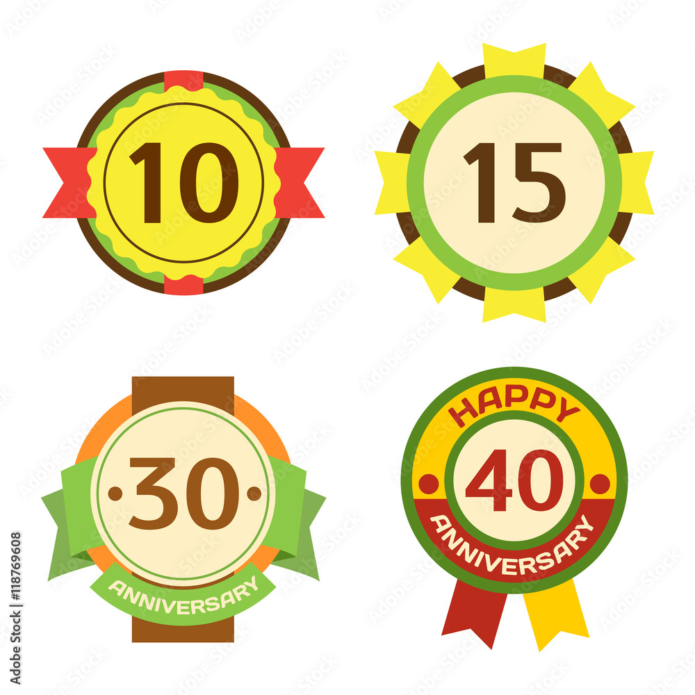 Birthday badge banner design flat background set. Happy birthday badges celebration design emblem set. Anniversary card happy birthday badges birth date paper sticker vector symbol. Birthday badge banner design flat background set. Happy birthday badges celebration design emblem set. Anniversary card happy birthday badges birth date paper sticker vector symbol.