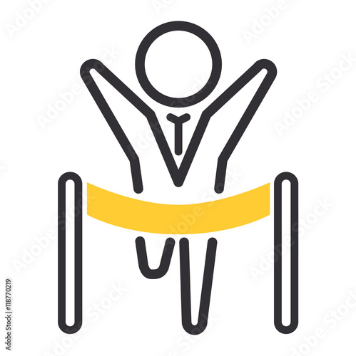 Business motivation icon vector
