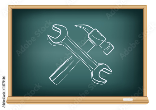 board hammer and wrench