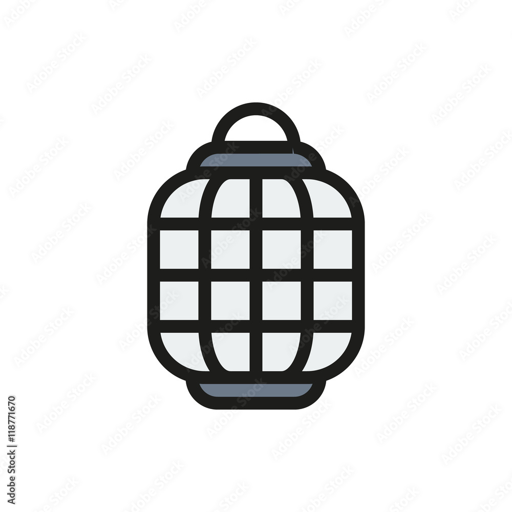 hinese paper lanterns icon on white background hinese paper lanterns icon on white background