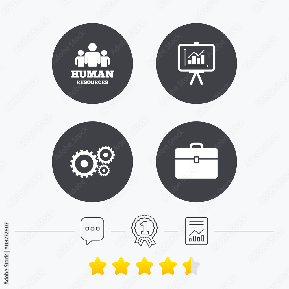Human resources and Business. Presentation board Human resources and Business. Presentation board