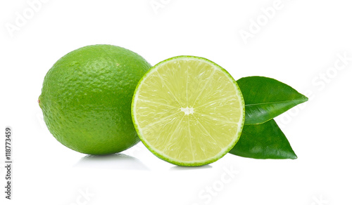 limes isolated on a white background