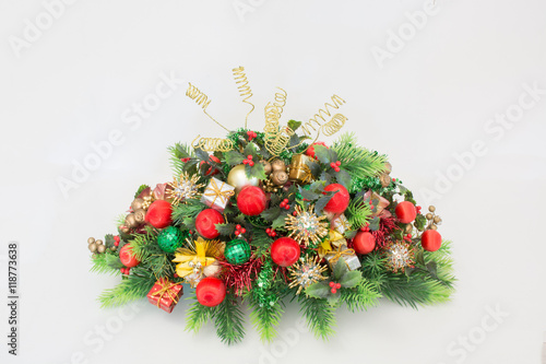 Colourful tabletop arrangement for Christmas