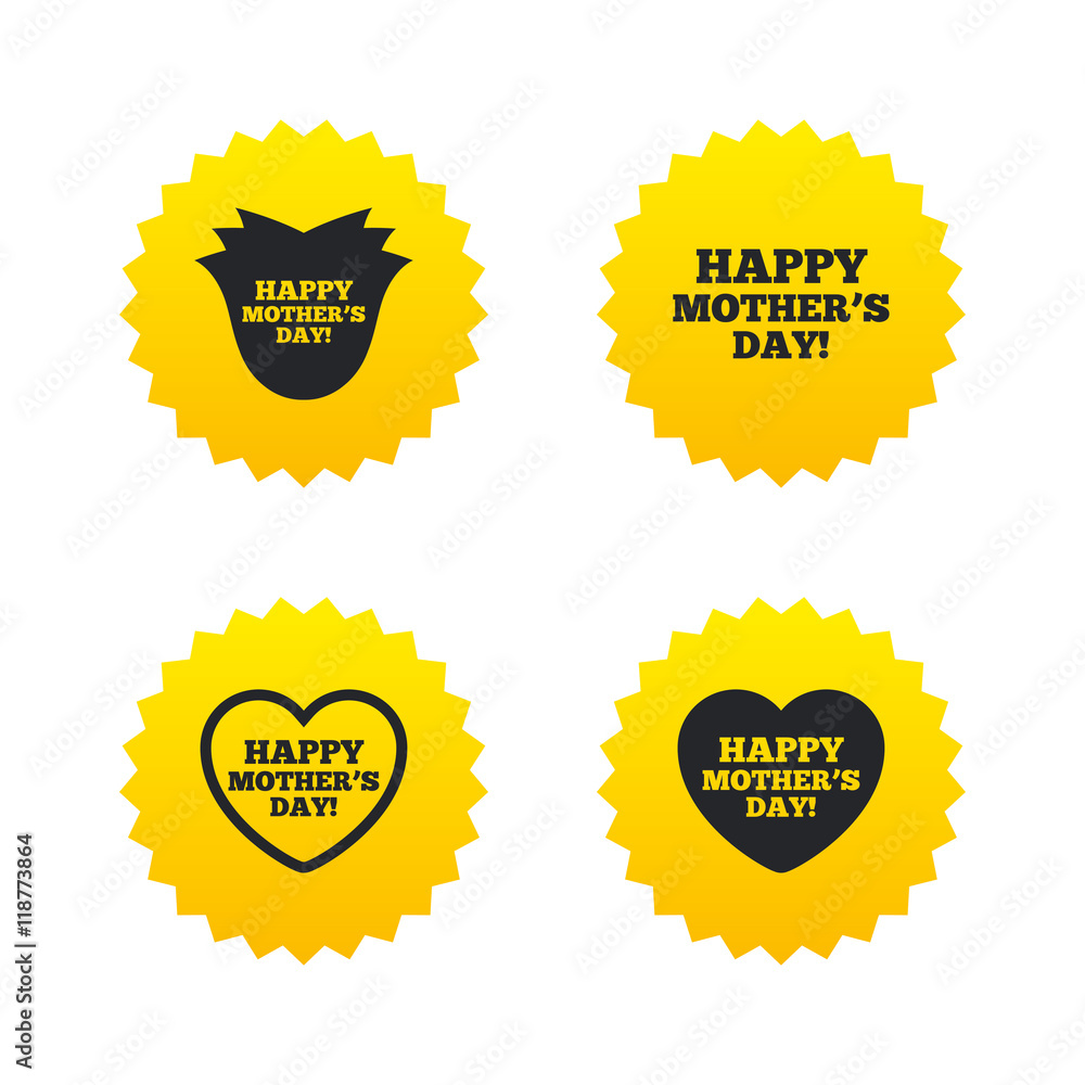 Happy Mothers's Day icons. Mom love symbols. Happy Mothers's Day icons. Mom love symbols.