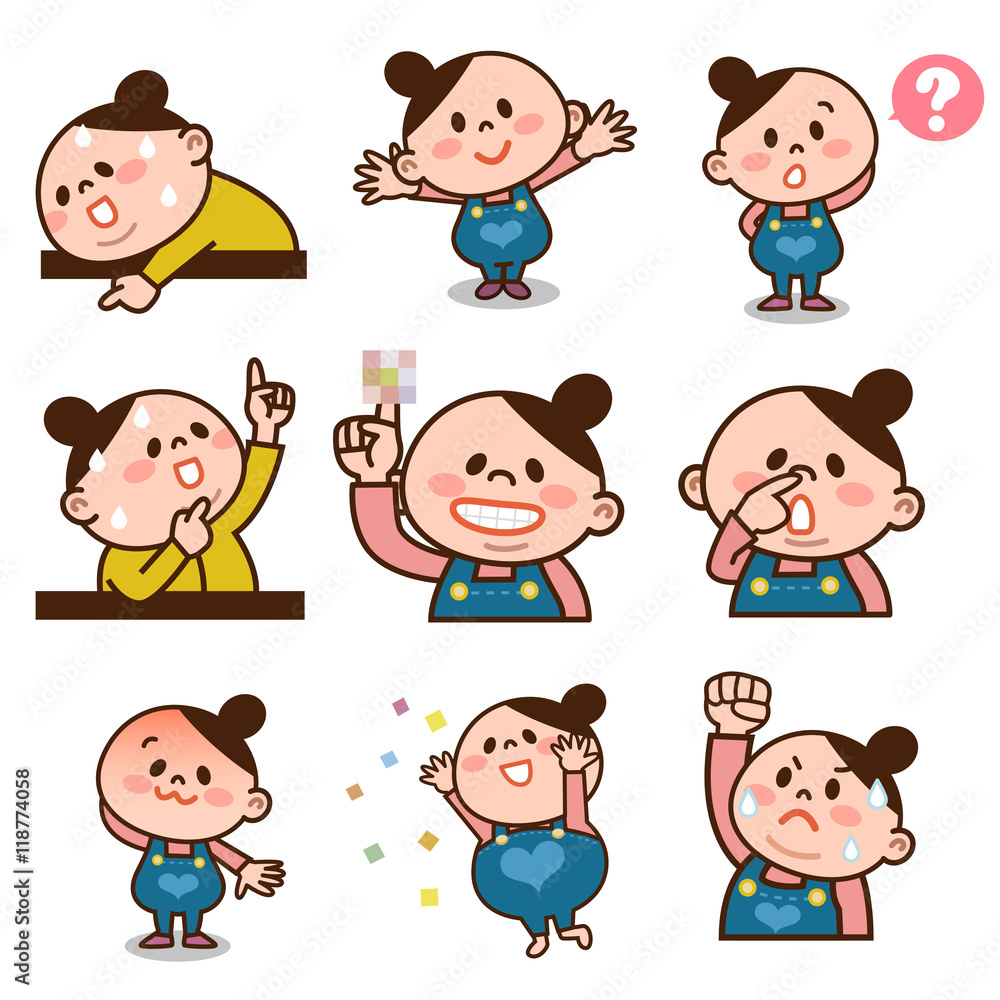 若い女性のセット