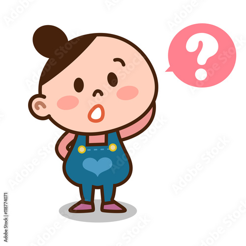 考える若い女性