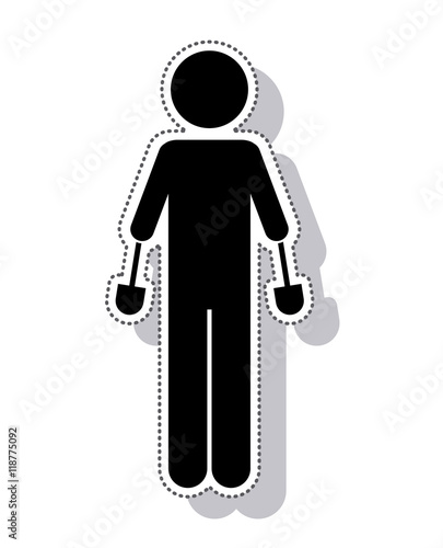 person with implant vector illustration design vector illustration design