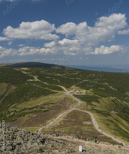 Krkonose mountains in summer sunny day photo