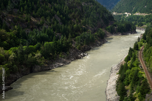 Pacific Canadian Railway and Hells Gate, abrupt narrowing of British Columbia's Fraser River, located downstream of Boston Bar in the southern Fraser Canyon