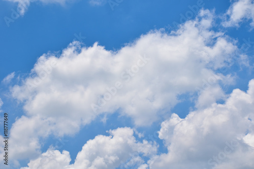 blue sky with white cloud for background