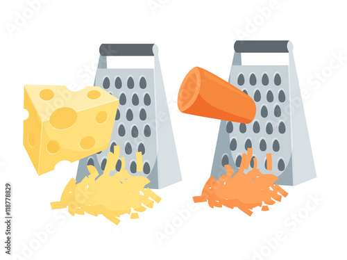 Grated carrots and cheese