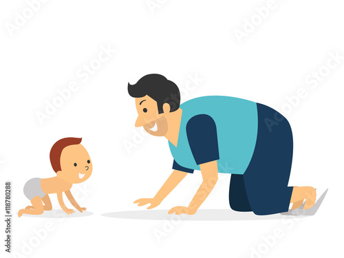 Dad play with kid