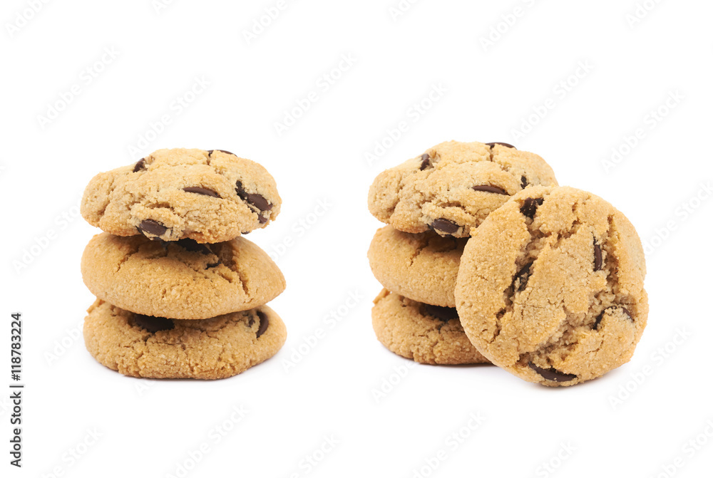 Chocolate chip cookie isolated Chocolate chip cookie isolated