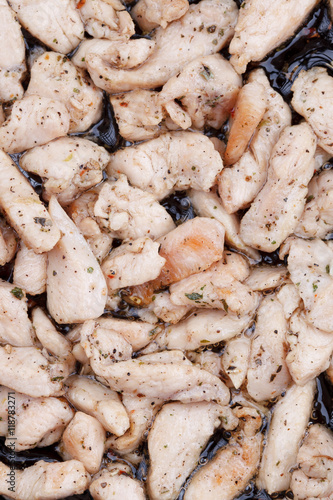 Studio shooting of a fried chicken pieces as backgrund