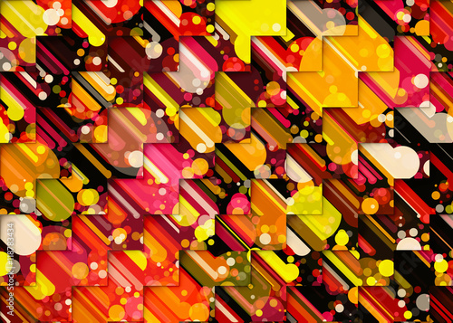 Bild auf Leinwand Holiday manycolored backgrounds. Pacman style