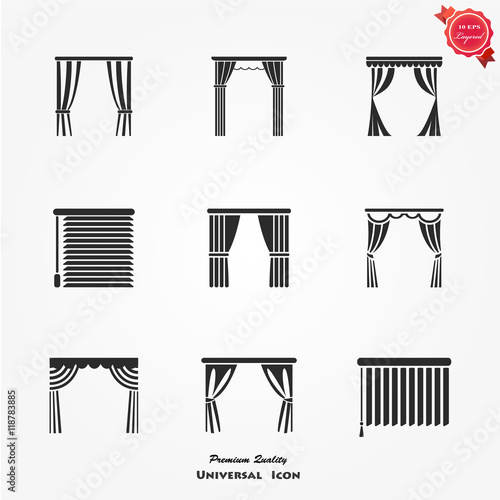 Blinds icons set