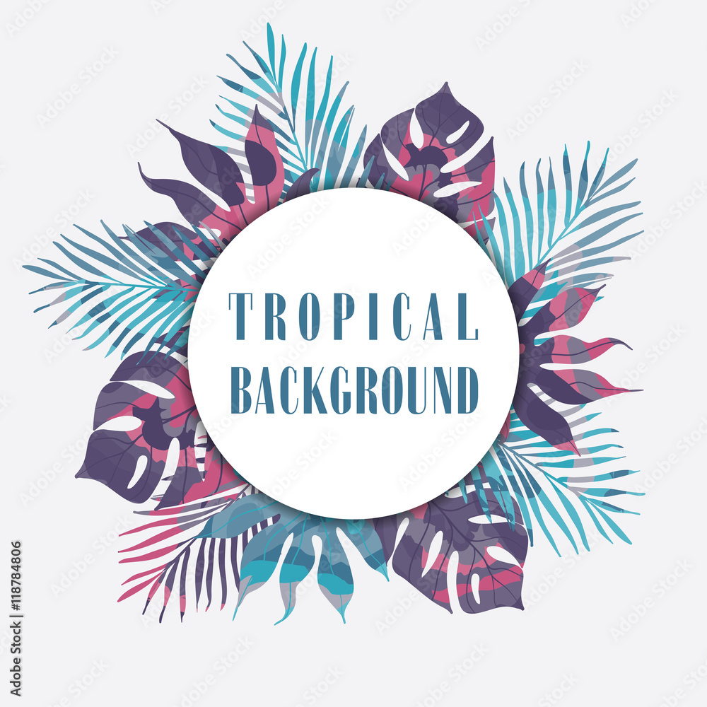 Obraz premium Summer tropical hawaiian background