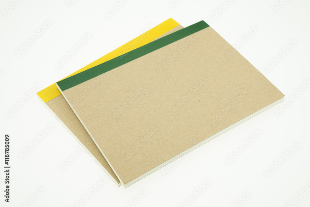 Recycle notebook isolated white background - Business and education concept. Recycle notebook isolated white background - Business and education concept.