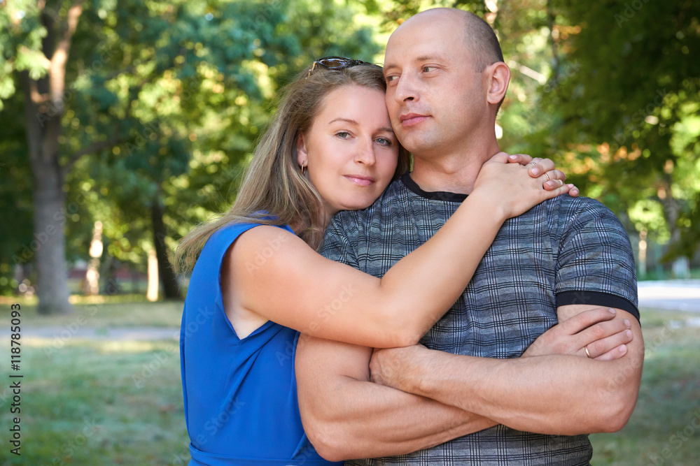 woman hugging man, happy adult couple posing, romantic people concept, summer season, emotion and feeling woman hugging man, happy adult couple posing, romantic people concept, summer season, emotion and feeling