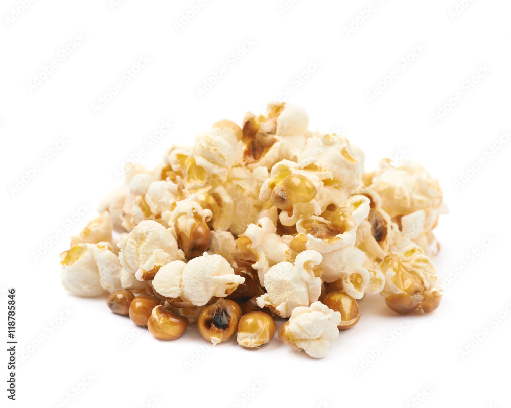 Pile of semi-cooked popcorn kernels Pile of semi-cooked popcorn kernels
