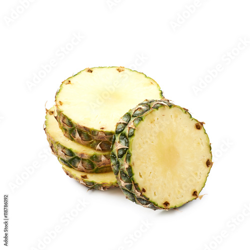 Pile of cross-section pineapple slices