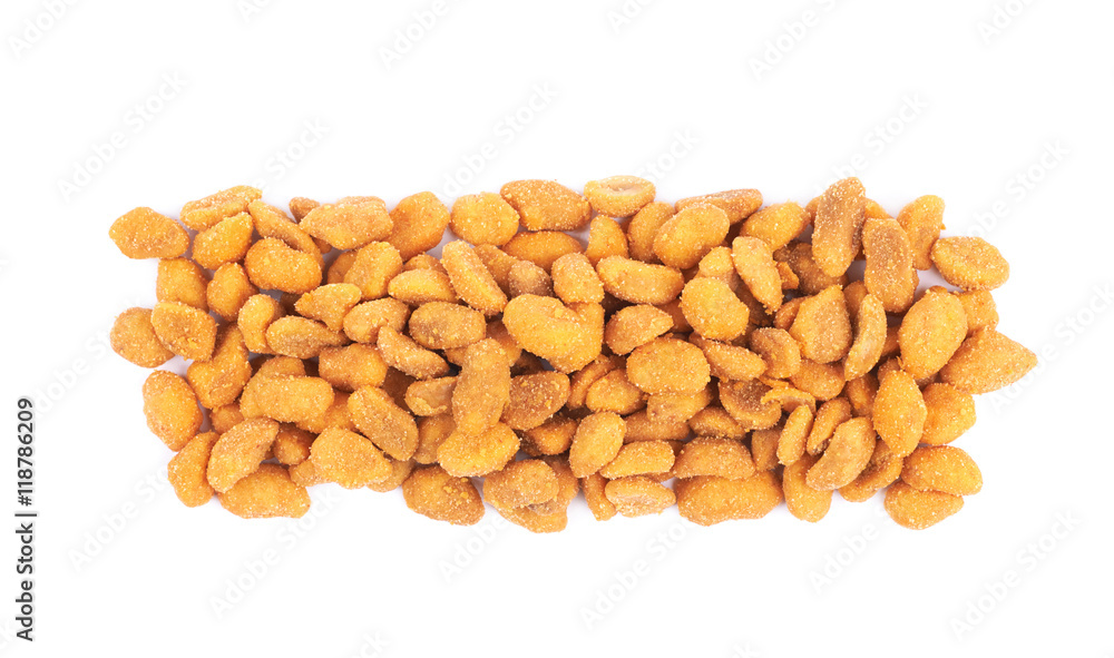 Pile of breaded peanuts isolated Pile of breaded peanuts isolated