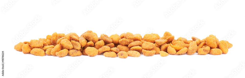 Pile of breaded peanuts isolated Pile of breaded peanuts isolated
