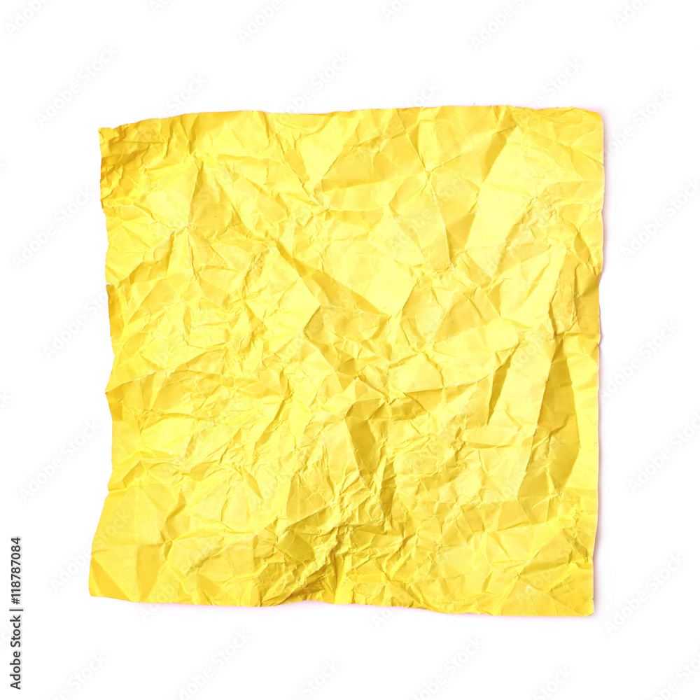 Obraz premium Single crumpled paper sheet isolated