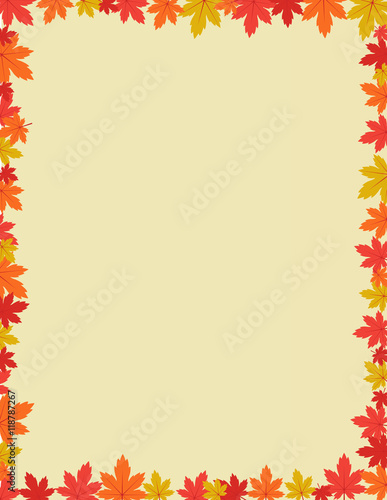 Autumn border design vector illustration